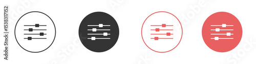 Settings sliders icon simple flat graphic illustration.