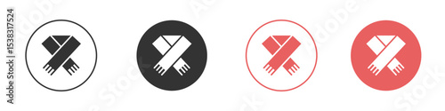 Scarf icon simple flat graphic illustration.