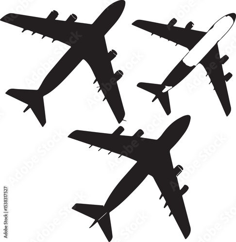 Vector illustration of a toy jet airplane for air travel and military aviation
