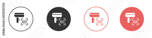 Scanner gun icon simple flat graphic illustration.
