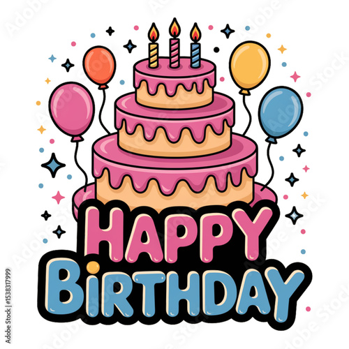 birthday cake with candles