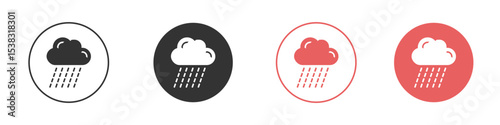 Rain icon simple flat graphic illustration.
