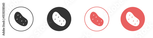 Potato icon simple flat graphic illustration.