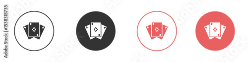 Playing cards icon simple flat graphic illustration.