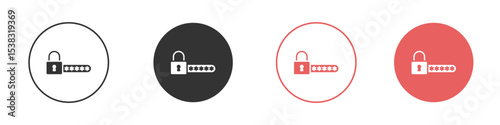 Password icon simple flat graphic illustration.