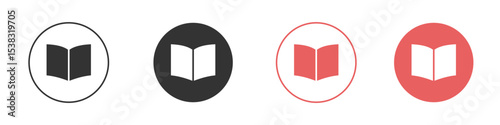 open book icon simple flat graphic illustration.