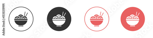 Noodles icon for social media, app, and web design. Vector illustration.