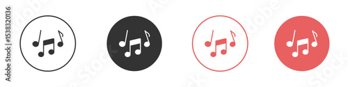Music icon simple flat graphic illustration.