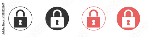 Lock icon simple flat graphic illustration.