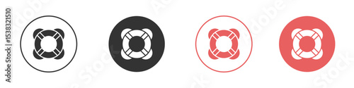 Life buoy icon simple flat graphic illustration.