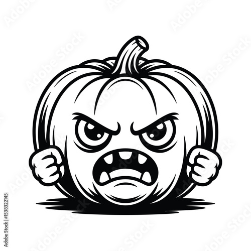 The pumpkin cartoon is perfect for Halloween-themed designs. Suitable for greeting cards, invitations, posters, and social media content.