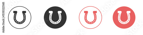 Horseshoe icon simple flat graphic illustration.