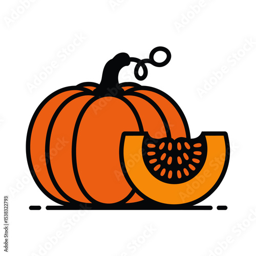 Pumpkin black and white photo perfect for autumn designs, Halloween projects, fallthemed content, and seasonal food blogs.