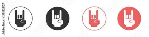 Hand Horns icon simple flat graphic illustration.