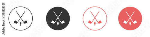 Golf club icon simple flat graphic illustration.