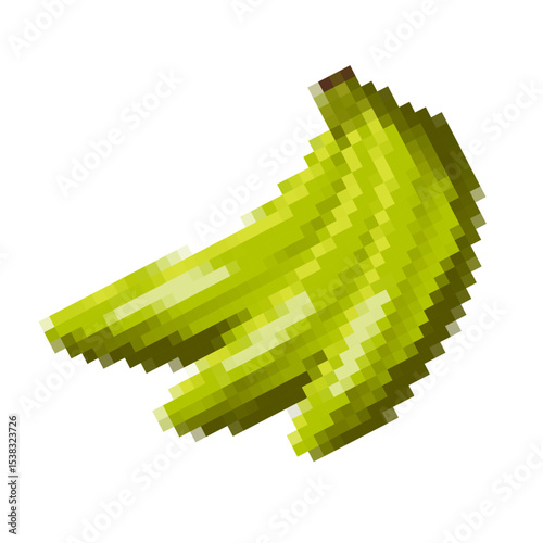 vector featuring pixelated bananas suitable for playful and vibrant design projects.