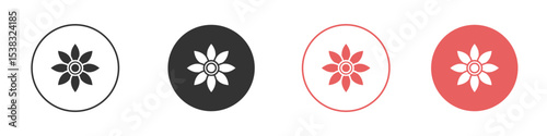 Flower icon simple flat graphic illustration.