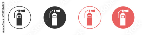 Fire extinguisher icon simple flat graphic illustration.