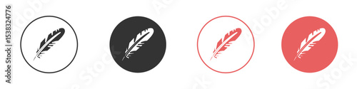 Feather icon simple flat graphic illustration.