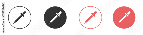 Eye dropper icon simple flat graphic illustration.