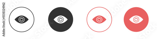 Eye icon simple flat graphic illustration.