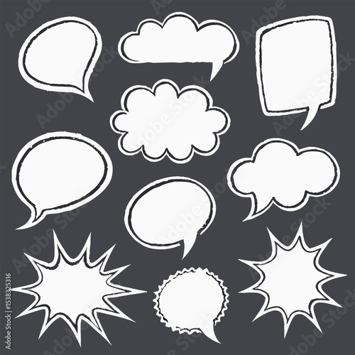 Hand-drawn Speech Bubbles A Collection of Diverse Shapes for Communication Design