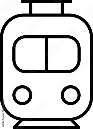 Public and Municipal Transport Line Icons Set — Thin Linear Vector Symbols of Travel and Transit .