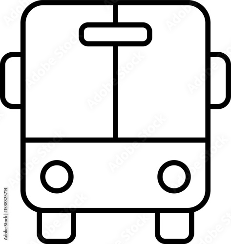 Public and Municipal Transport Line Icons Set — Thin Linear Vector Symbols of Travel and Transit .