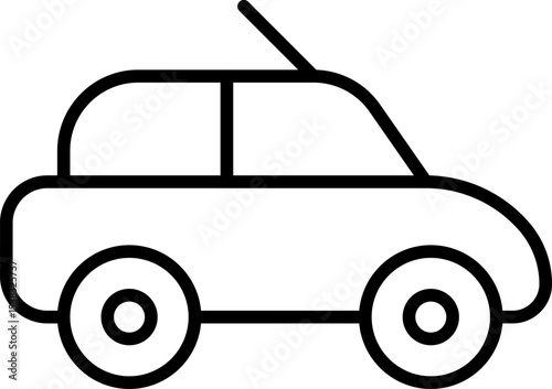 Public and Municipal Transport Line Icons Set — Thin Linear Vector Symbols of Travel and Transit .