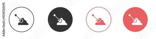 Digging icon simple flat graphic illustration.