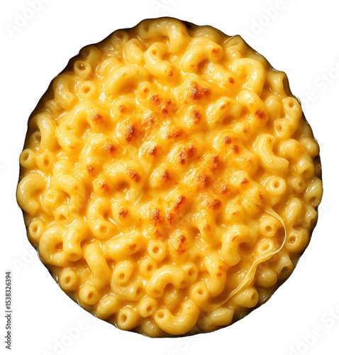 Creamy baked macaroni and cheese with golden brown crust and al dente pasta.
