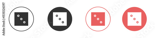 Dice three icon simple flat graphic illustration.