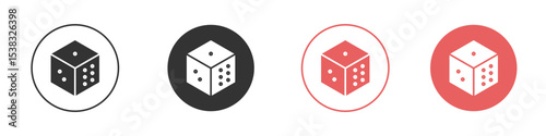 Dice icon simple flat graphic illustration.
