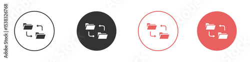 Data transfer icon simple flat graphic illustration.