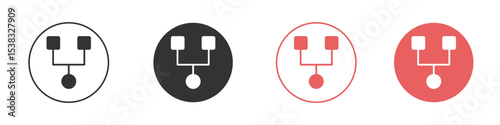 Code Fork icon simple flat graphic illustration.