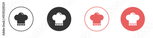 Chef hat icon simple flat graphic illustration.