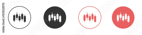 Chart candlestick icon simple flat graphic illustration.