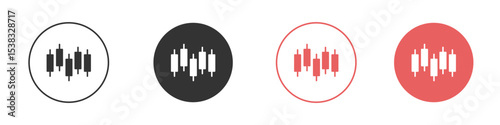 Chart candlestick icon simple flat graphic illustration.