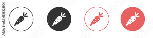 Carrot icon simple flat graphic illustration.