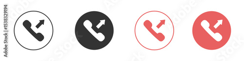 Call outgoing icon simple flat graphic illustration.