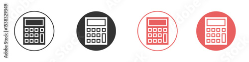 Calculator icon simple flat graphic illustration.