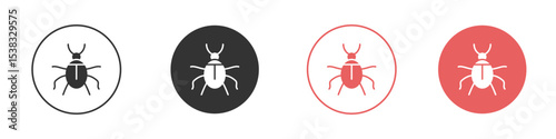 Bug icon simple flat graphic illustration.