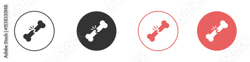 Bone break icon simple flat graphic illustration.