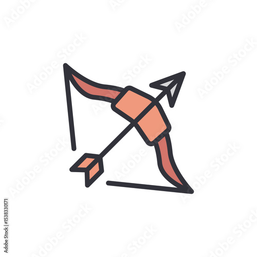 Bow And Arrow Archery Equipment Isolated On A Transparent Background