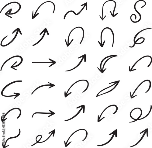 Editable Arrow Symbols Vector