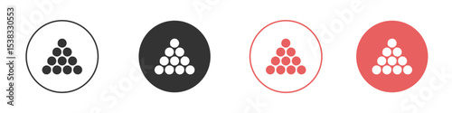 Ball pile icon simple flat graphic illustration.