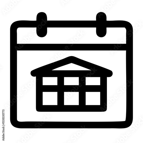 Silhouette of Academic Calendar Vector Illustration Transparent vector and png Format