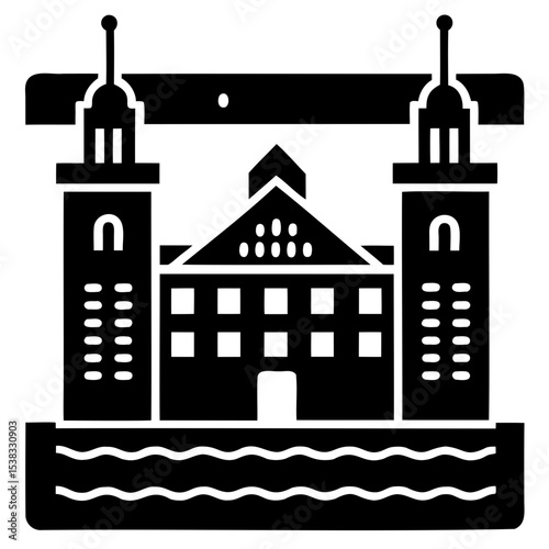 Black University Calendar Icon Vector Isolated on Transparent background