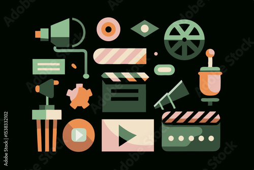 Dynamic Film and Video Vector Art Collection for Creative Advertising
