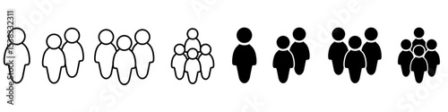 Man icon vector set. People illustration sign collection. Team symbol. User web icons.